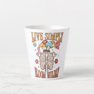 Taza De Café Latte Vivir simplemente, Bloom Willy