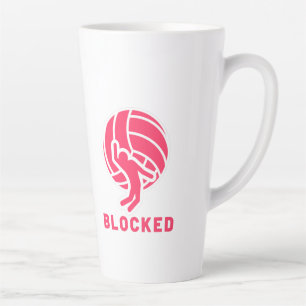 Taza De Café Latte Voleibol bloqueado