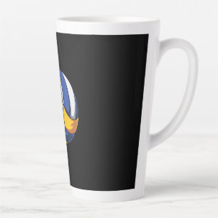 Taza De Café Latte Voleibol Debes Ser Fuerte