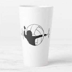 Taza De Café Latte Voleibol - Fruto del jugador de voleibol