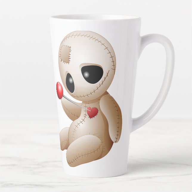 Taza De Café Latte Voodoo Doll Personalizado enamorado (Derecha)