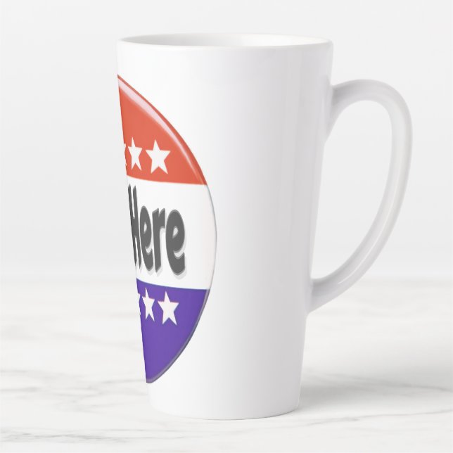 Taza De Café Latte Votar aquí (Derecha)