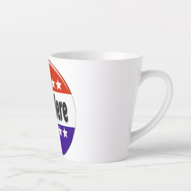 Taza De Café Latte Votar aquí (Derecha)