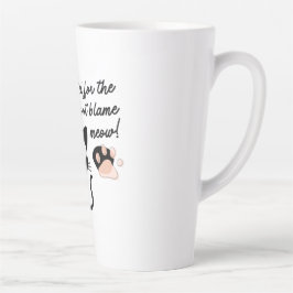 Taza De Café Latte Votaste por el Felon, ¡no culpes a Meow!