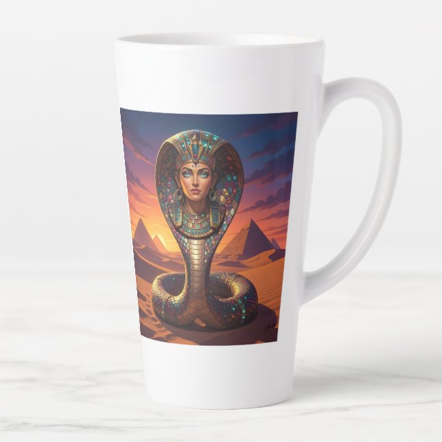 Taza De Café Latte Wadjet – Egyptian Cobra Goddess´7 (Derecha)