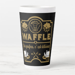Taza De Café Latte Waffle Chef