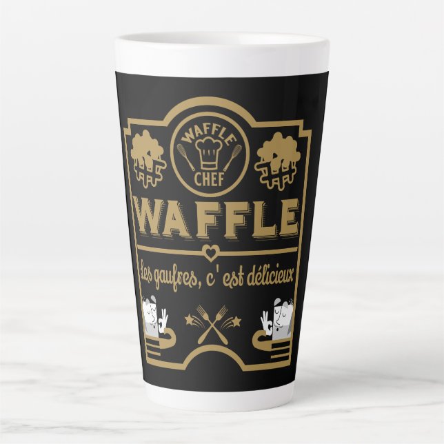 Taza De Café Latte Waffle Chef (Anverso)