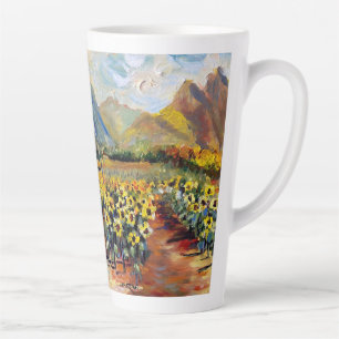 Taza De Café Latte Waimanalo Sunflowers