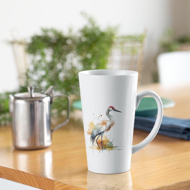 Taza De Café Latte Wandering Crane (Subido por el creador)