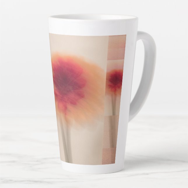 Taza De Café Latte Warm Neutral Abstract Latte Mug (Ángulo derecho)