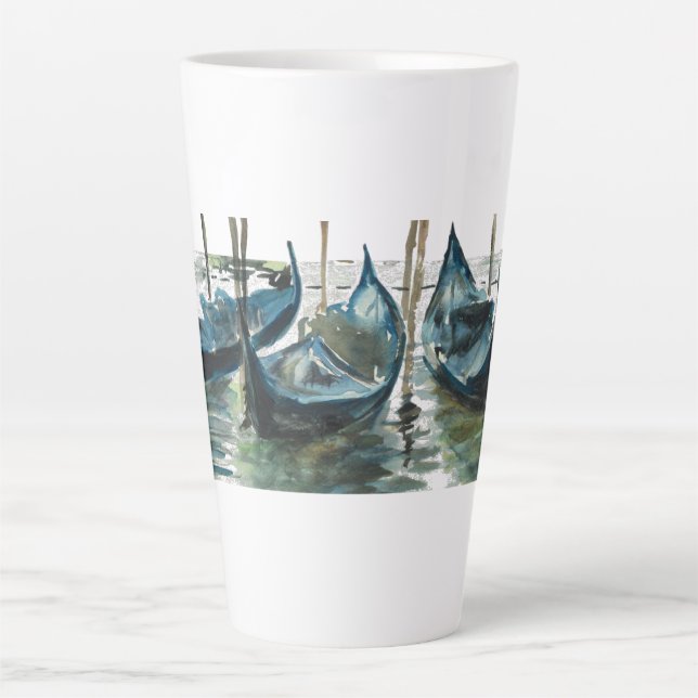 Taza De Café Latte Watercolor Venice (Anverso)