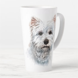 Taza De Café Latte Watercolor West Highland White Terrier