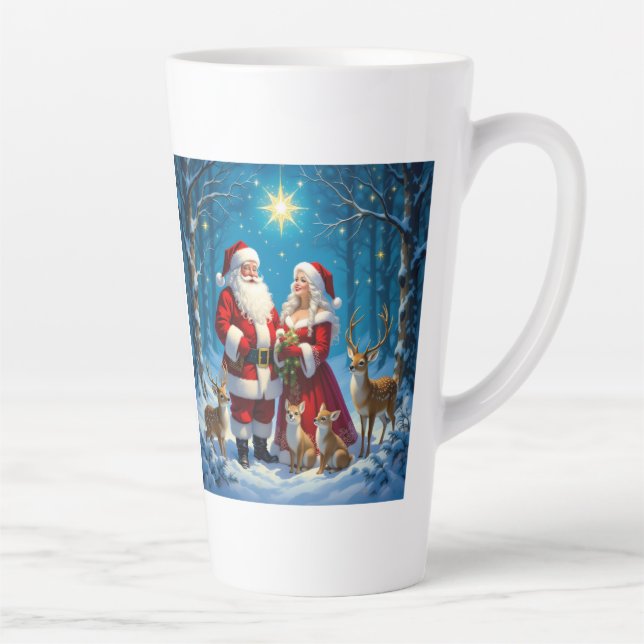 Taza De Café Latte „Weihnachtliche Harmonie“ (Derecha)