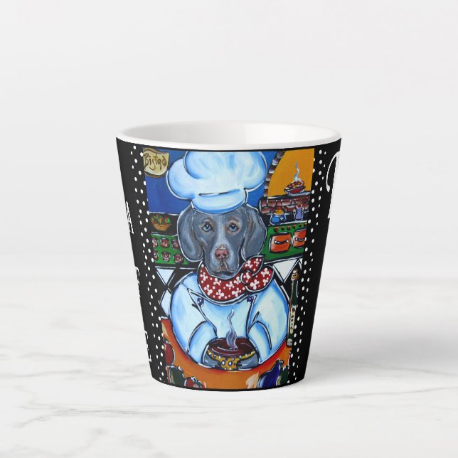 TAZA DE CAFÉ LATTE WEIMARANER (Anverso)