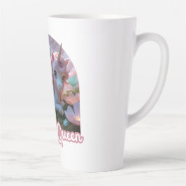 Taza De Café Latte Weißes Einhorn mit Flügeln - Magic Queen