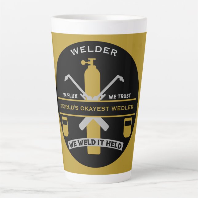 Taza De Café Latte Welding Humor Gift (Anverso)