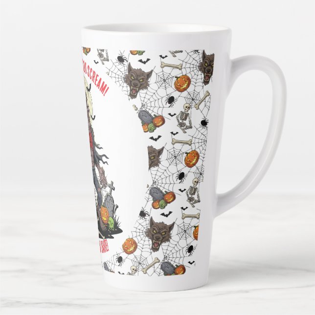 Taza De Café Latte 🐺 Werewolf Halloween Mug 🎃 💀 (Derecha)