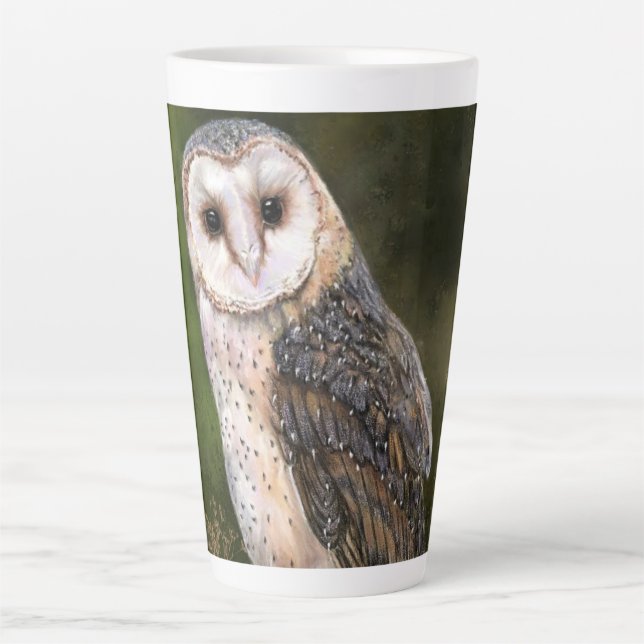 Taza De Café Latte Western Barn Owl Latte Mug (Anverso)