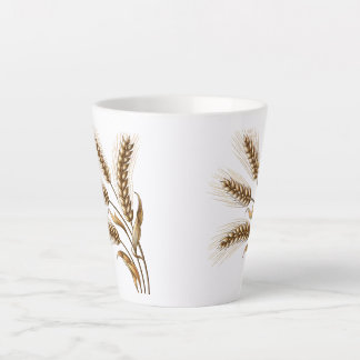 Taza De Café Latte Wheat Ears Latte Mug – Rustic Farmhouse Coffee Cup