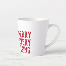 Taza De Café Latte Whimsical Hedgehog Merry Everything Navidades