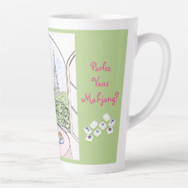 Taza De Café Latte Whimsical Paris and Eiffel Tower MAHJONG