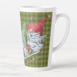 Taza De Café Latte Whimsical Sledding Gnomes Coffee Mug personalizado