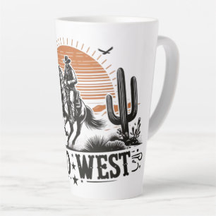 Taza De Café Latte Wild_West_Cowboy_Adventure_LatteMug2