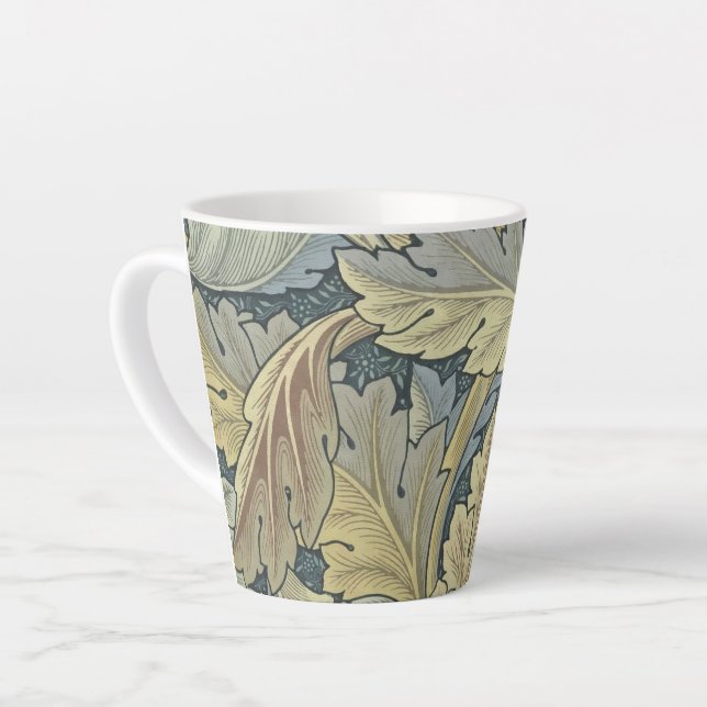 Taza De Café Latte William Morris Acanthus deja el Art Nouveau floral (Ángulo izquierdo)