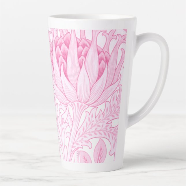 Taza De Café Latte William Morris Artichoke Pink (Derecha)