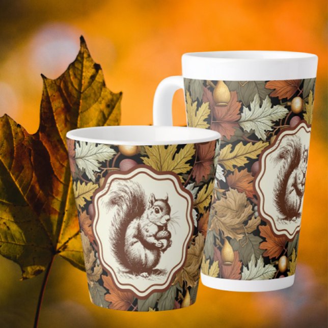 Taza De Café Latte William Morris Autumn Acción de Gracias (Pumpkin spice latte anyone?)