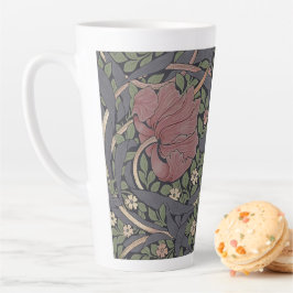 Taza De Café Latte William Morris Pimpernel Vintage Pattern Latte Mug