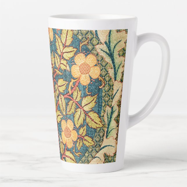 Taza De Café Latte William Morris Rosa Wreath (Derecha)