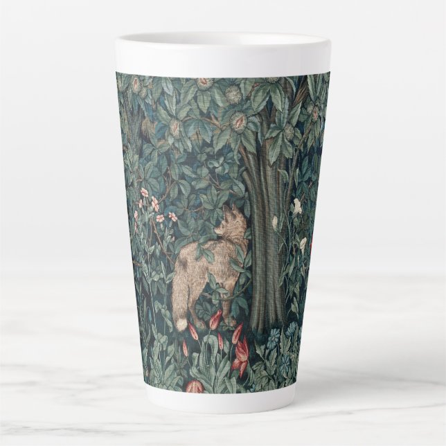 Taza De Café Latte William Morris Woodland Tapestry Fox (Anverso)