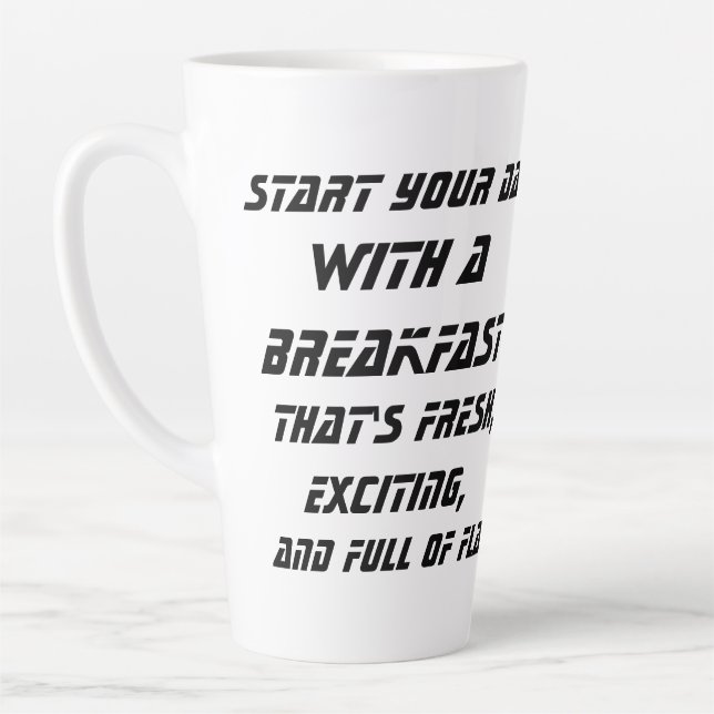 Taza De Café Latte Win Breakfast Latte (Izquierda)