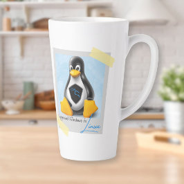 Taza De Café Latte Windows Kali Linux Tux actualizado