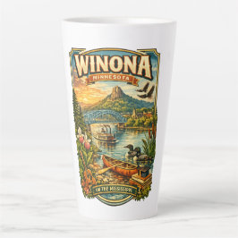 Taza De Café Latte Winona, MN Minnesota Unique Souvenir Latte Mug