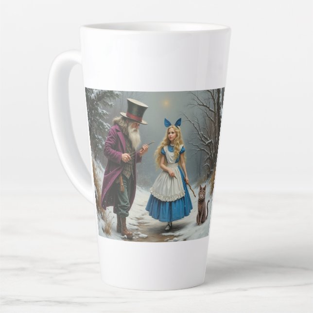 Taza De Café Latte Winter Alice gran atraso latte (Ángulo izquierdo)