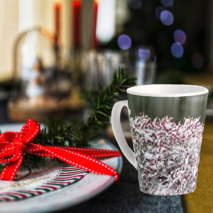 Taza De Café Latte Winter Berries Latte Mug