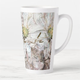 Taza De Café Latte Winter Daisies Latte Mug