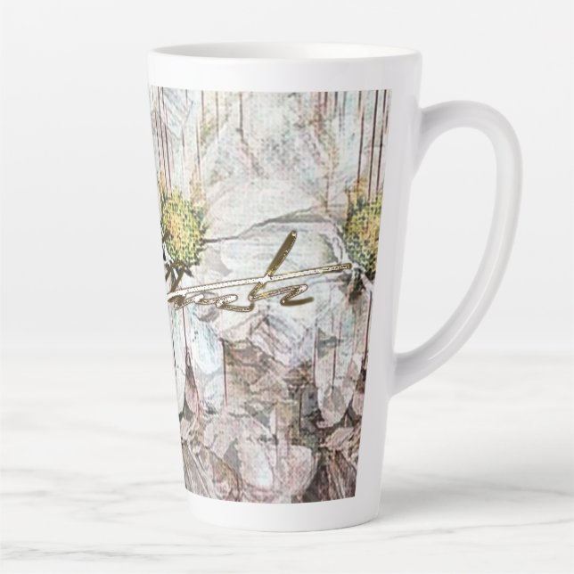 Taza De Café Latte Winter Daisies Latte Mug (Derecha)
