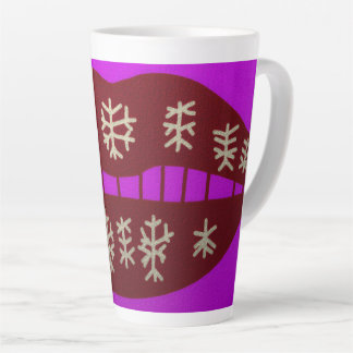 Taza De Café Latte Winter Holiday Smile