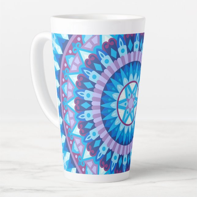 Taza De Café Latte Winter Mandala (Ángulo izquierdo)