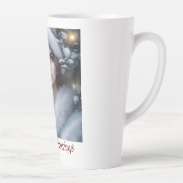 Taza De Café Latte Winter Princess Custom Holiday