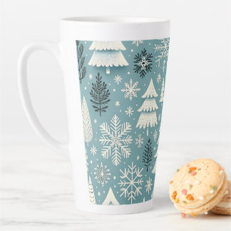 Taza De Café Latte Winter Whimsy Forest