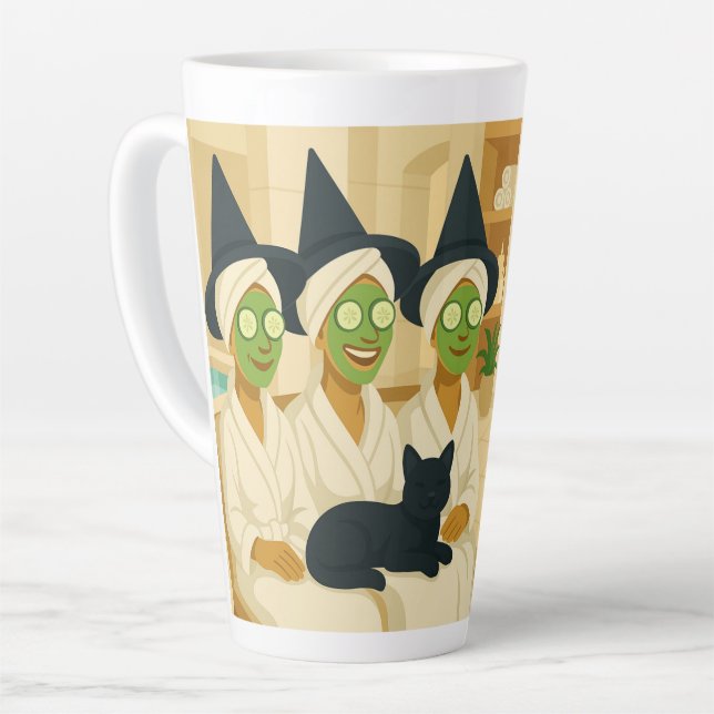 Taza De Café Latte Witch Spa Day Funny Humor  (Ángulo izquierdo)