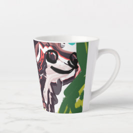 Taza De Café Latte Wolf en primavera