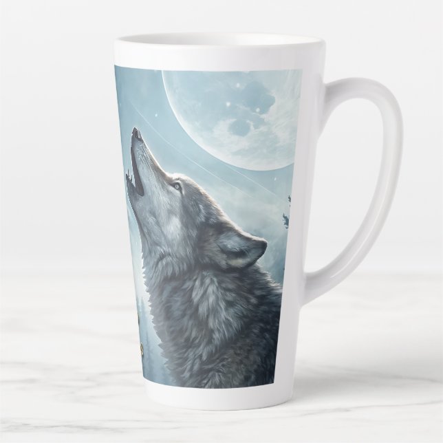 Taza De Café Latte Wolf (matching journal available) (Derecha)