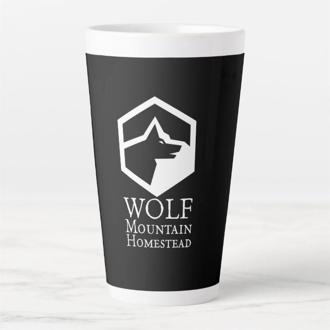 Taza De Café Latte Wolf Mountain Homestead (Anverso)