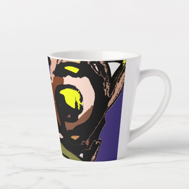 Taza De Café Latte Wolf y Moon (Derecha)