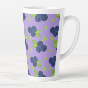 Taza De Café Latte wow patrón de arándano